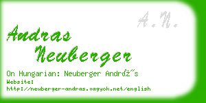 andras neuberger business card